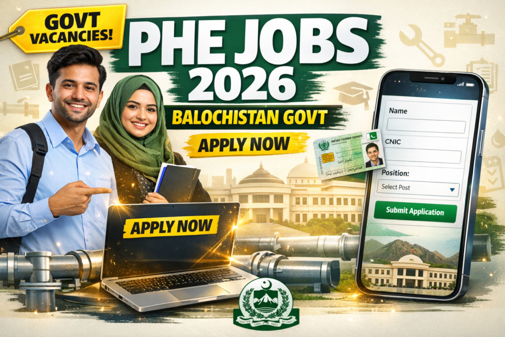 Public Health Engineering PHE Balochistan Jobs 2026