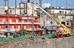 Heavy machinery, including excavators cranes,